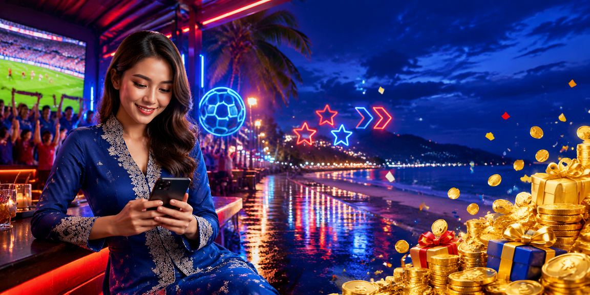 Pengguna wanita berbaju kurung menikmati bonus cashback di Langkawi Malaysia
